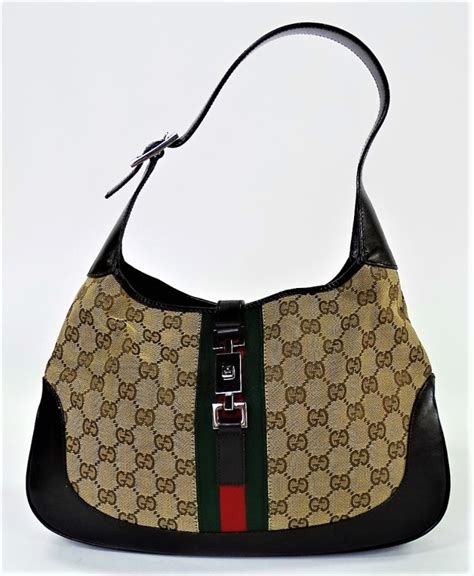 gucci hobo bag vintage canvas|vintage Gucci jackie hobo bag.